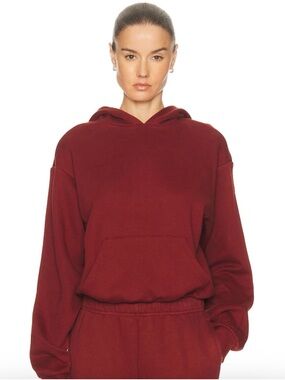 SKIMS Red Hooded Sweatshirt